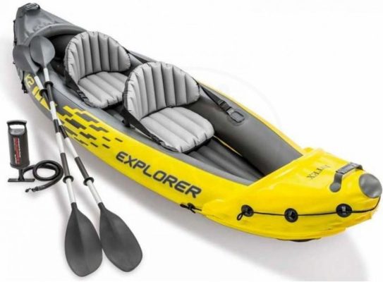 '- Kayak Explorer K2 68307 NP Canoë gonflable 2 places en PVC avec accessoires